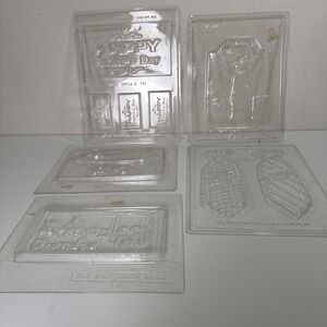 Candy Molds Fathers Day Theme Fishing Ties Sayings Preowned Good